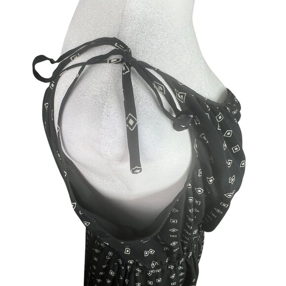 Madewell Womens Silk Tie-Shoulder Maxi Dress in Scatterblock Print Size 12 - Picture 6 of 15